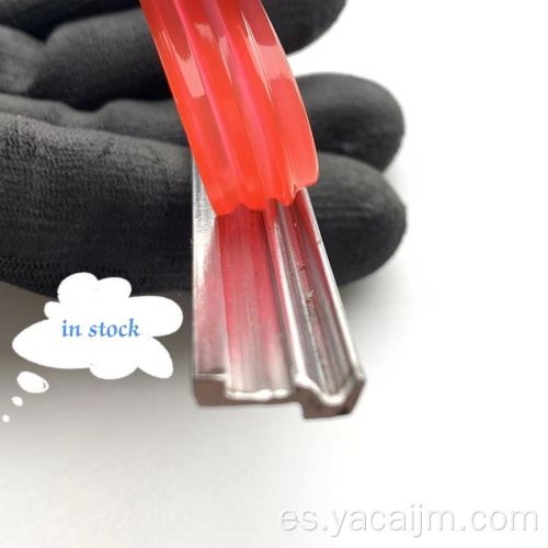 El precio es favorable para el labio de limpiaparabrisas de goma roja de la cubierta telescópica de acero
